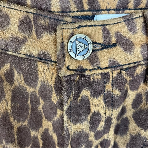 UNIF LEOPARD PRINT FAUX SUEDE SKINNY JEANS - Picture 5 of 9